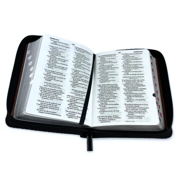 Biblia de Bolsillo RV1960 Duotono Negro y Café - Imagen 2