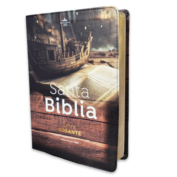 Biblia Letra Gigante 15 puntos RV1960 Barco Sobre Libro