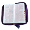 Biblia RVR60 Chequera Lila-Gris/ Cierre Índice - Imagen 3