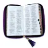 Biblia RVR60 Chequera Lila-Gris/ Cierre Índice - Imagen 4