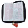 Biblia RVR60 Chequera Coral-Gris/ Cierre - Imagen 3