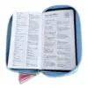 Biblia RVR60 Chequera Azul-Rosa/ Cierre - Imagen 2