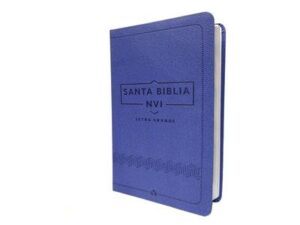 Biblia NVI Cuero Italiano/Letra Grande/Azul