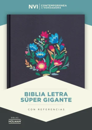 Biblia NVI Letra Súper Gigante Bordado Sobre Tela