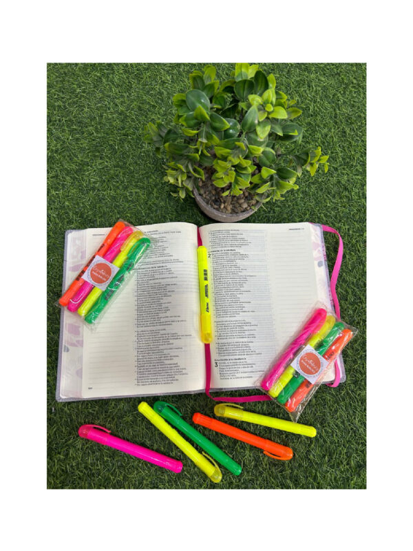 Set de Resaltadores Fluorescentes Especiales para Biblia, EN GEL