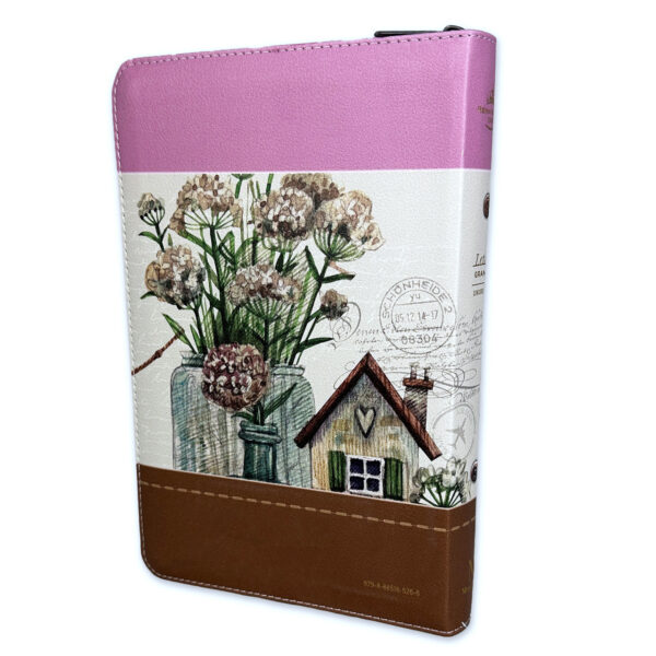 Biblia RVR60 Tricolor Fantasia Rosa/Cafe - Imagen 2