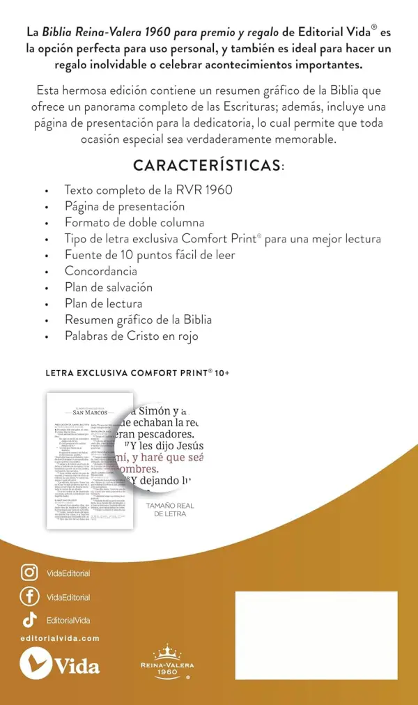 Biblia RVR60/ Premios Y Regalos/ Negro Tapa Dura - Imagen 4