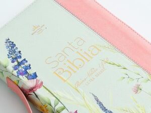 Biblia RV60 Blanco Rosa Manija Pret