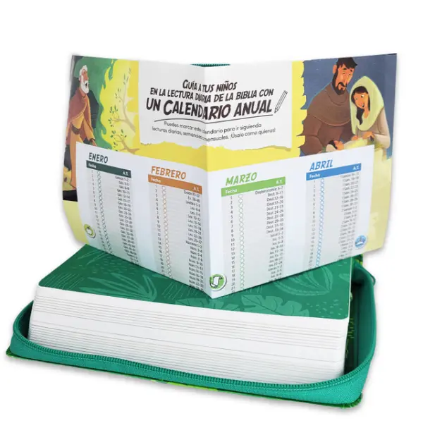 Biblia RVR 1960 Interactiva Para Niños Letra Grande Con Cierre - Imagen 5