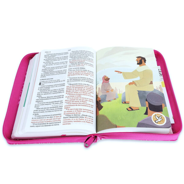 Biblia para Niñas Letra Grande Interactiva con Cierre RV1960 - Imagen 4