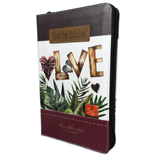 Biblia RVR60 Tricolor Fantasia Marron Letra Grande