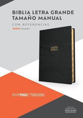 Biblia RVR1960 Tamaño Manual Letra Grande Negro con índice