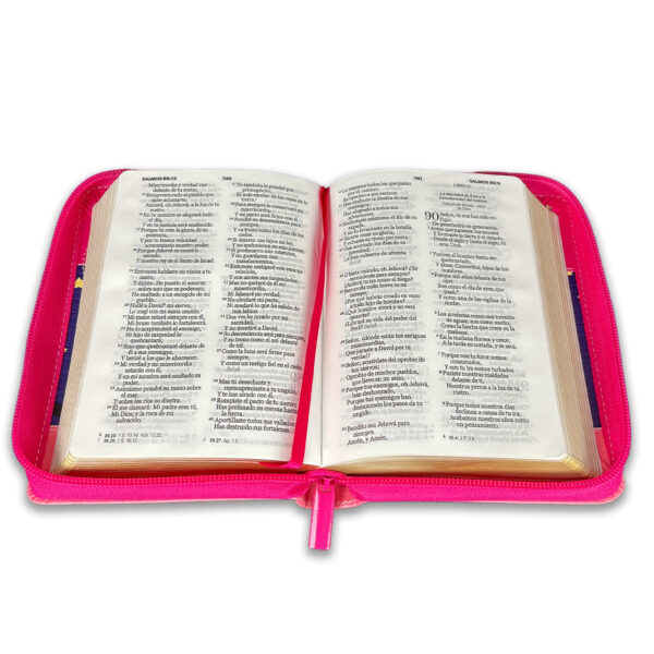Biblia de Bolsillo RV1960 Fucsia/Lila/ Rosa Luna/ Buho - Imagen 3