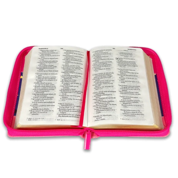 Biblia de Bolsillo RV1960 Fucsia/Lila/ Rosa Luna/ Buho - Imagen 3