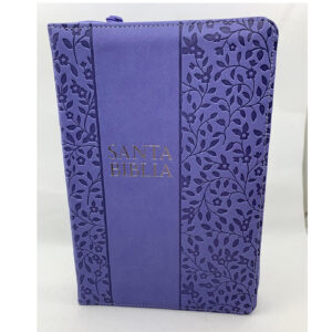 Biblia RVR 1960 Letra Grande Manual Lavanda símil piel
