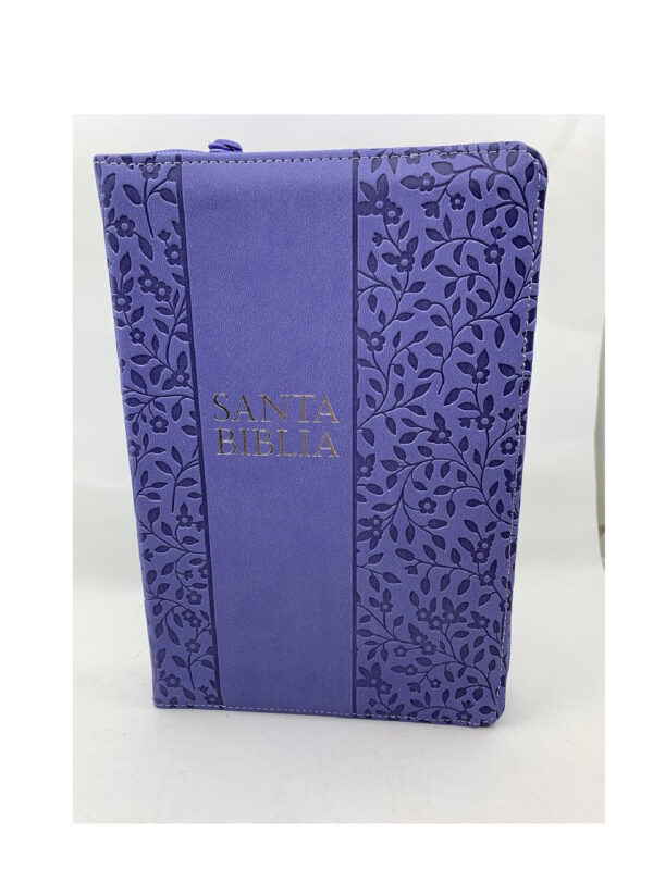 Biblia RVR 1960 Letra Grande Manual Lavanda símil piel