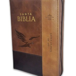 Biblia RVR1960 Sentí Piel Tricolor Café Café Oscuro Café Águila