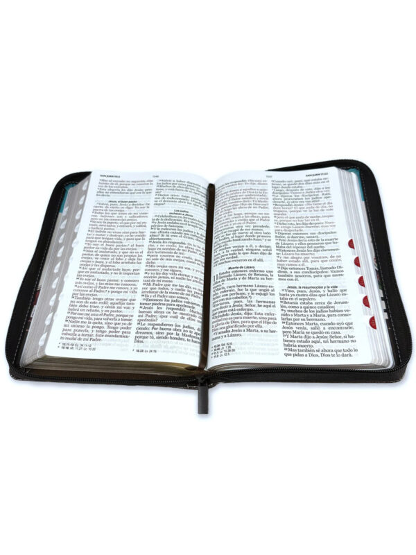 Biblia RVR1960 Fantasía Floral Turquesa - Imagen 4