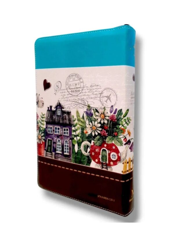 Biblia RVR1960 Fantasía Floral Turquesa - Imagen 2
