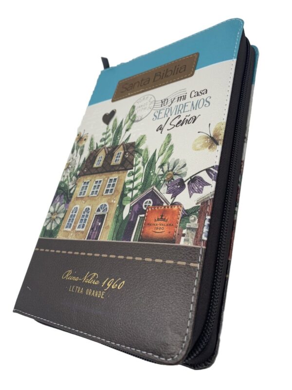 Biblia RVR1960 Fantasía Floral Turquesa - Imagen 3