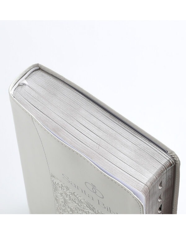 Biblia RVR1960 Especial Bodas Caja de Regalo, Blanca y Plateado - Imagen 2