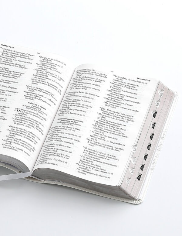 Biblia RVR1960 Especial Bodas Caja de Regalo, Blanca y Plateado - Imagen 3