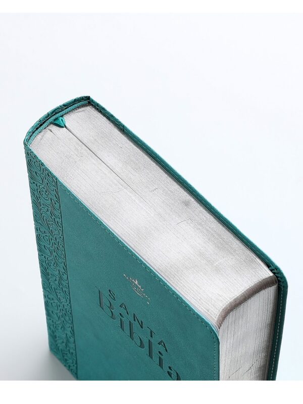 Biblia RVR1960 Letra Gigante Sentí Piel Turquesa - Imagen 2