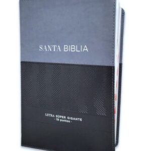 Biblia RVR1960 Super Gigante Con Índice Negro, Gris, Éfeso