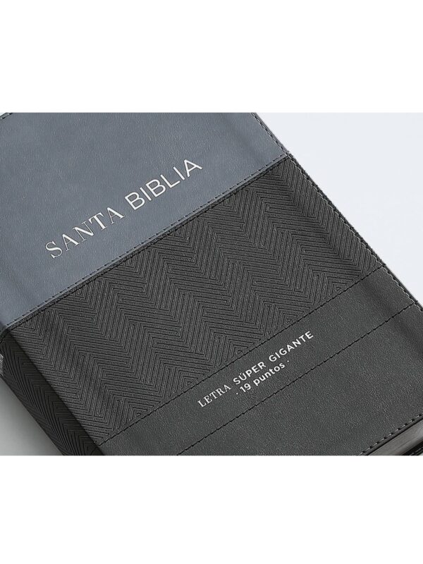 Biblia RVR1960 Super Gigante Con Índice Negro, Gris, Éfeso - Imagen 4
