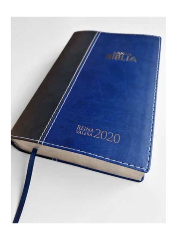 Biblia RVR2020 Letra Grande Azul Símil Piel - Imagen 2