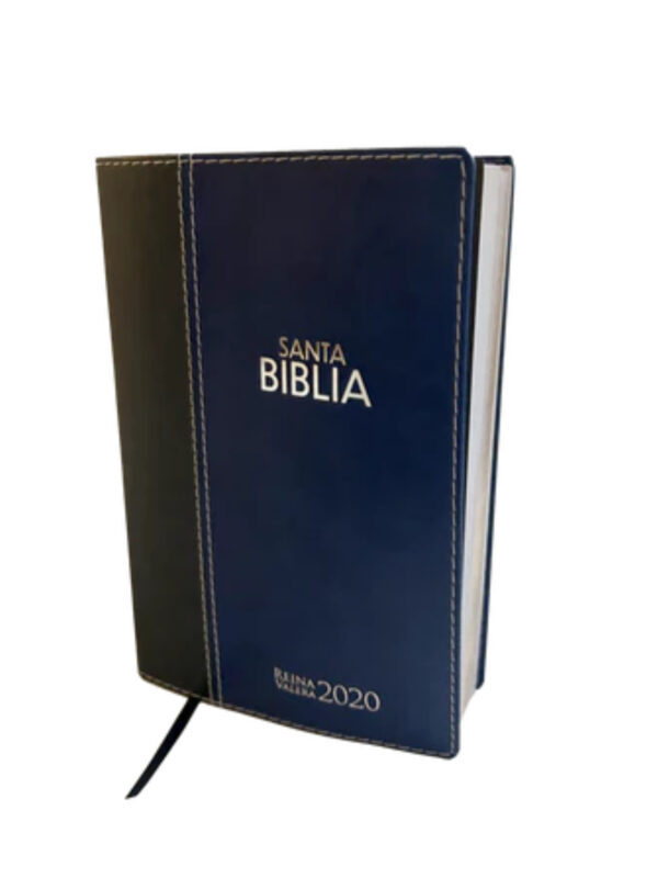 Biblia RVR2020 Letra Grande Azul Símil Piel - Imagen 3