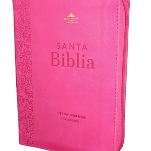 Biblia RVR60 con Cierre Portátil Sentí piel fucsia floral