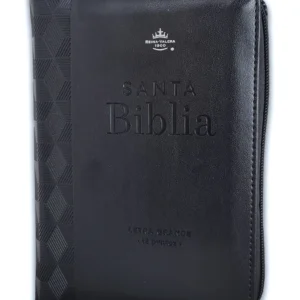 Biblia RV1960 Letra Grande Compacta con Cierre Negro