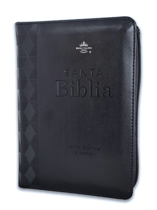 Biblia RV1960 Letra Grande Compacta con Cierre Negro