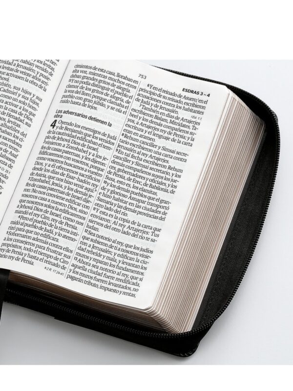 Biblia RV1960 Letra Grande Compacta con Cierre Negro - Imagen 3