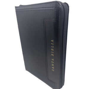 Biblia RVR 1960 Letra Grande Manual Símil Piel Negro con Índice y Cierre