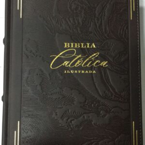 Biblia de América Católica Marrón Piel Genuina