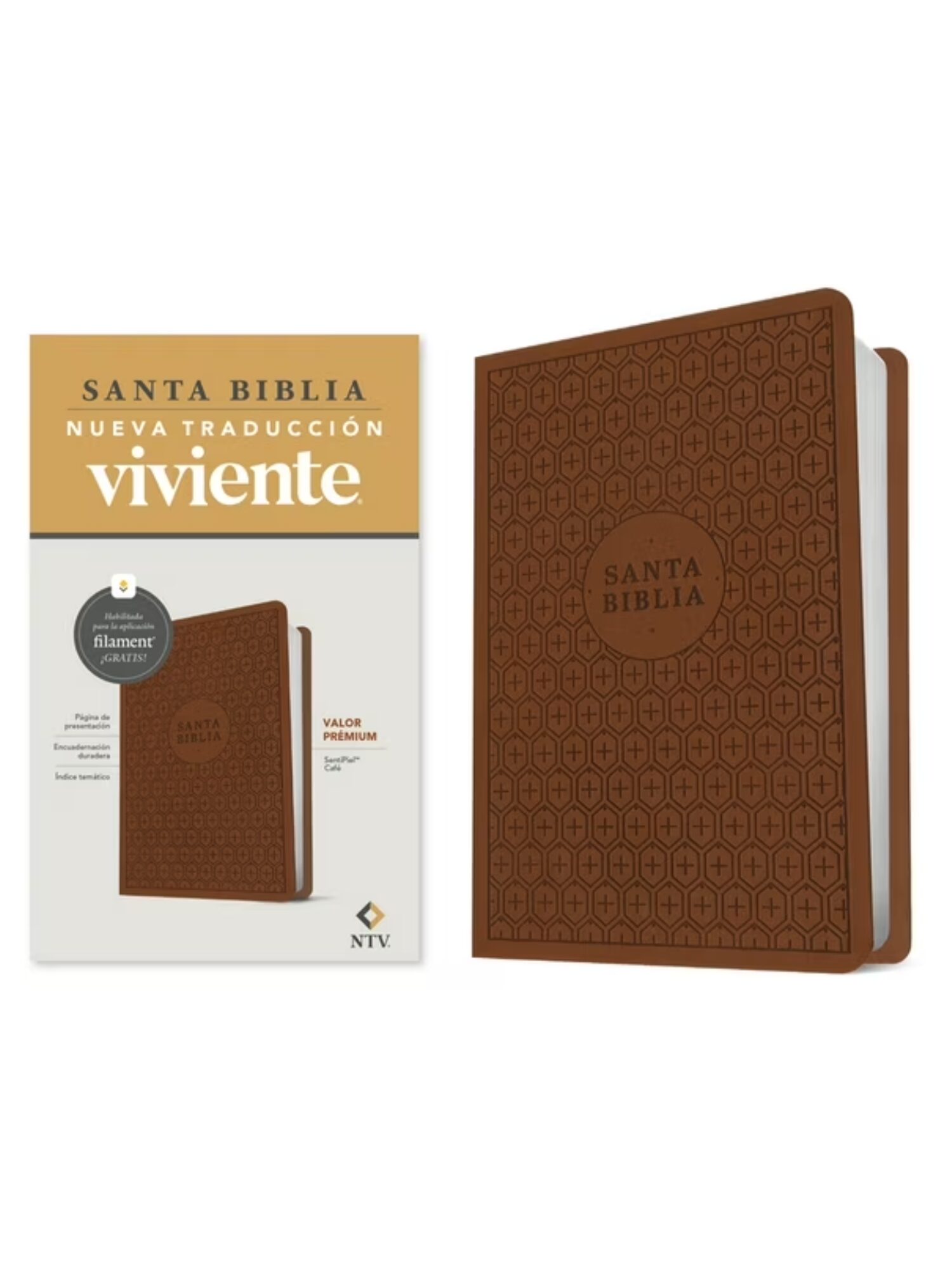 Biblia NTV Premium Sentí Piel Café - Imagen 2