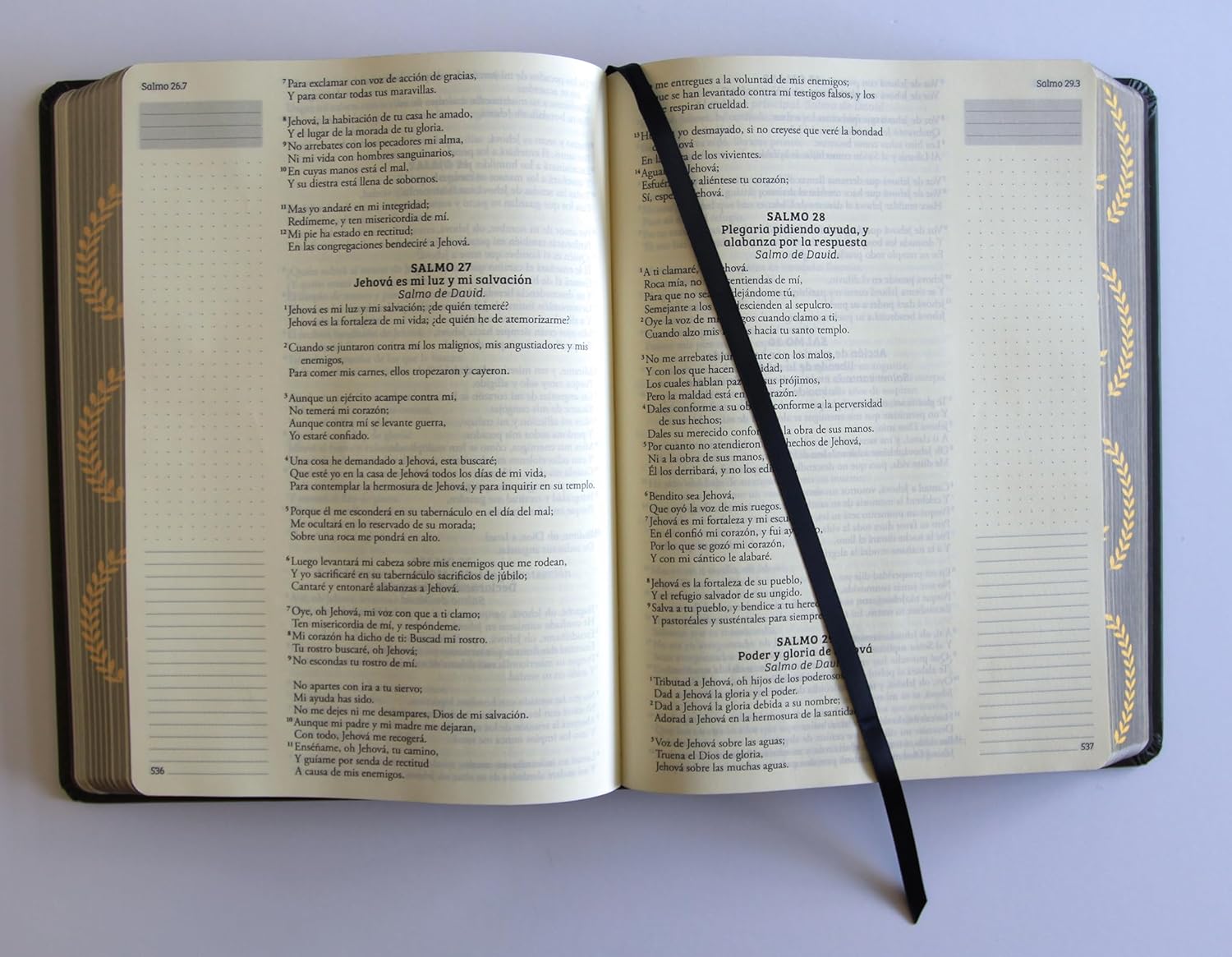 Biblia RVR 1960 de Apuntes Tapa Dura, Negro y Oro - Imagen 5