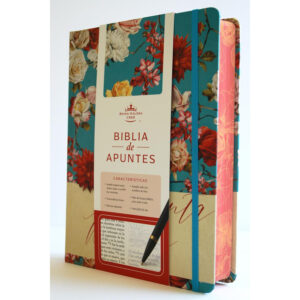 Biblia RVR 1960 de Apuntes Tapa Dura, Azul Celeste con Flores