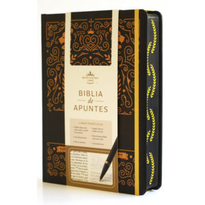 Biblia RVR 1960 de Apuntes Tapa Dura, Negro y Oro
