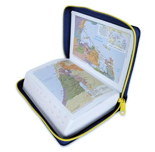 Biblia Compacta con Cierre 11 puntos NTV Simil piel azul con índice - Imagen 3