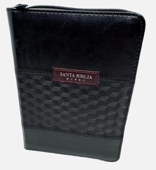 Biblia RVR60 de Bolsillo Classic Abba negro/negro con cierre/ índice - Imagen 2