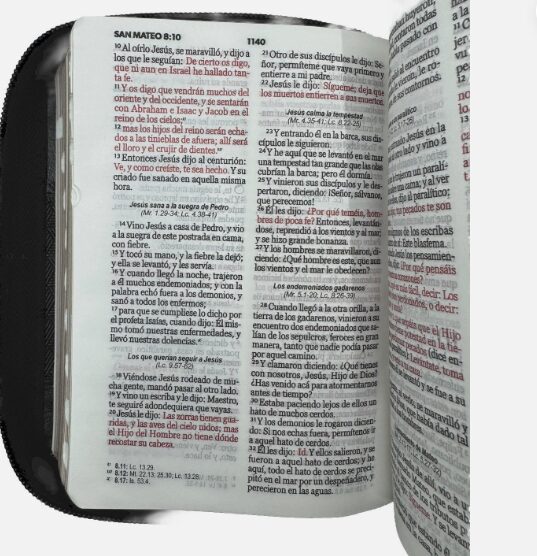 Biblia RVR60 de Bolsillo Classic Abba negro/negro con cierre/ índice - Imagen 3