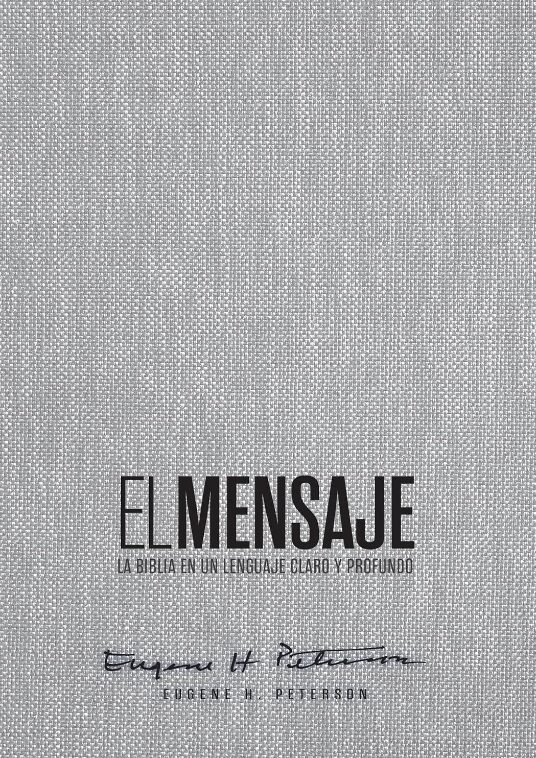 Biblia El Mensaje Tapa Dura Gris