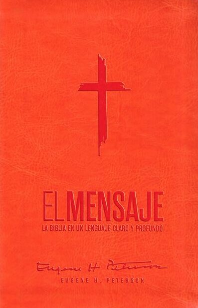 Biblia El Mensaje Naranja/ Imitación Piel