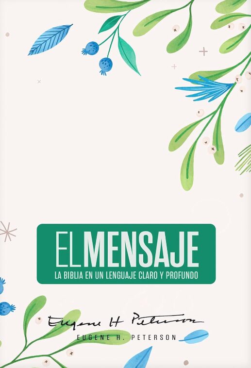 Biblia El Mensaje Tapa Dura Verde Floral