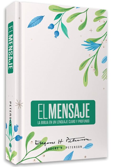 Biblia El Mensaje Tapa Dura Verde Floral - Imagen 2