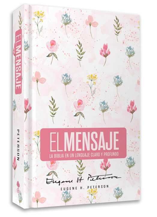 Biblia El Mensaje Tapa Dura Rosa Floral - Imagen 2