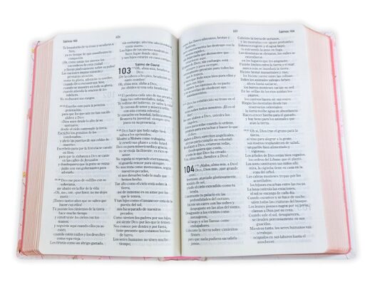 Biblia El Mensaje Tapa Dura Rosa Floral - Imagen 4